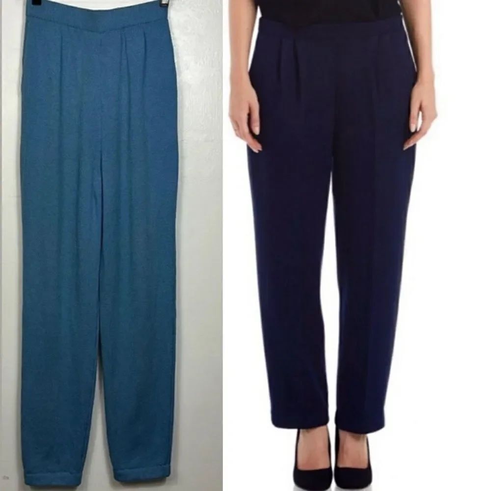 St. John Collection By Marie Gray Santana Knit Pull-On Pleated Pants Size 2